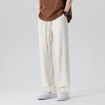 Mens Casual Loose-fitting Cropped Jogger Pants