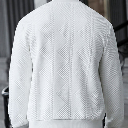 Solid-color Textured Coat From Europe And The US