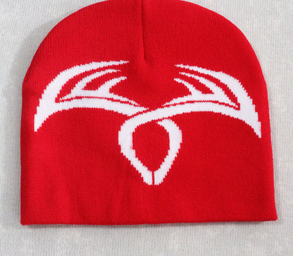 Cross-border Hot Selling New Knitted Hat Antlers Woolen Cap