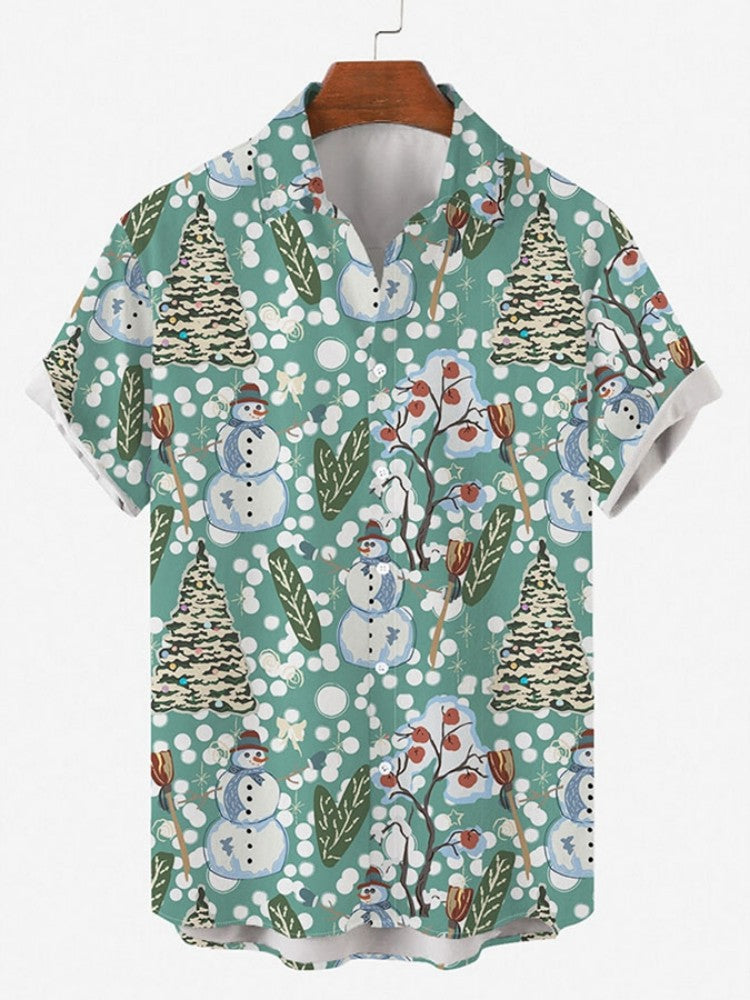 Mens Casual Stylish Lapel Shirt Top