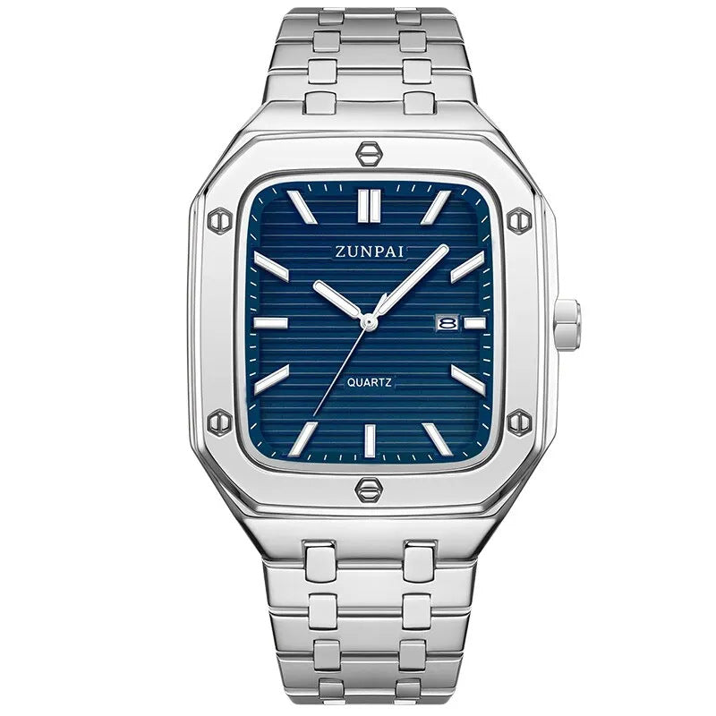 Stylish Mens Stainless Steel Square Watch