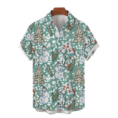 Mens Casual Stylish Lapel Shirt Top