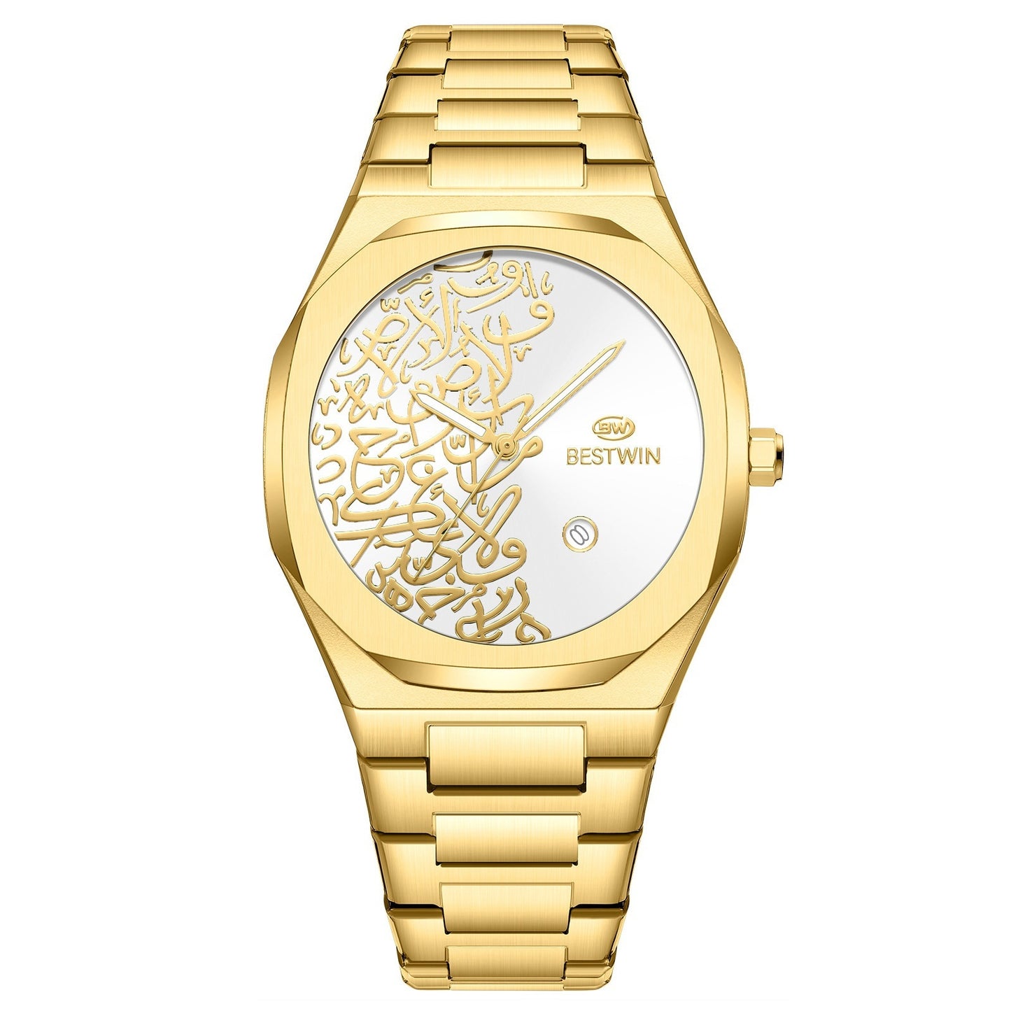 Quartz Mens Watch With A Marble Pattern