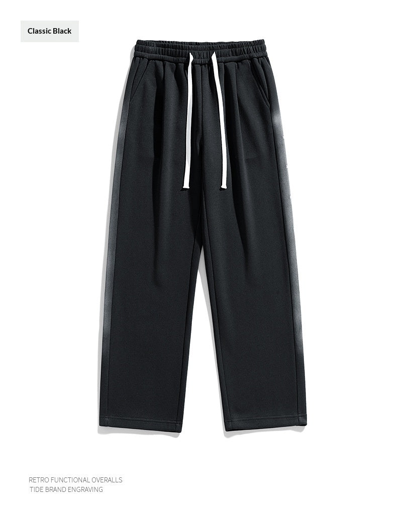 Mens Trendy Japanese-style Loose Straight-leg Pants