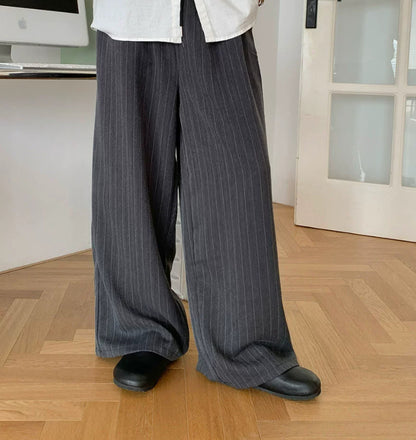 Mens Casual Striped Dress Pants
