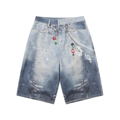 Men's Summer New Straight American Style Loose Casual Capri Pants