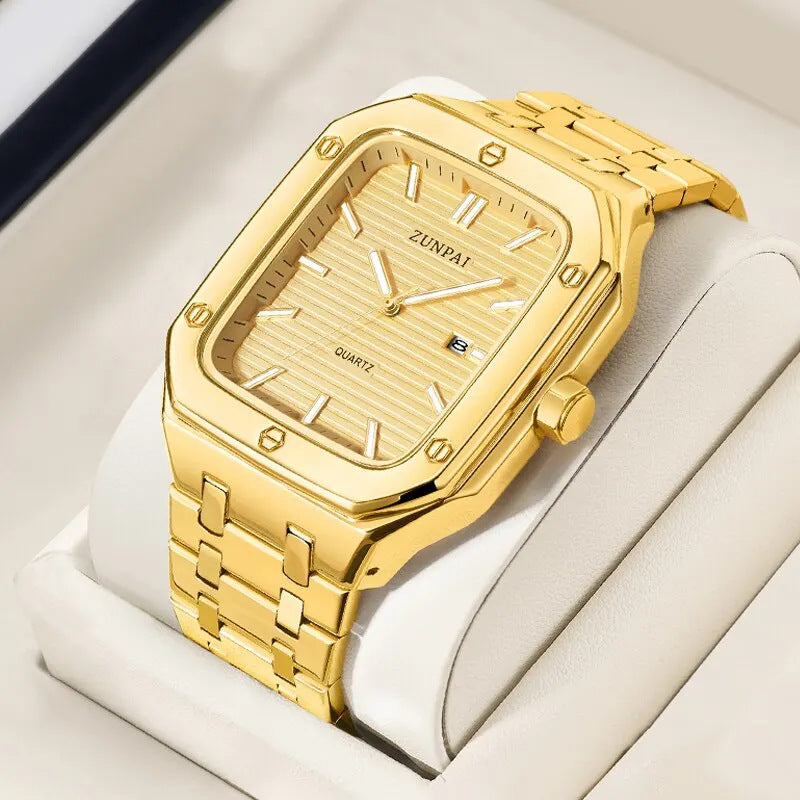 Stylish Mens Stainless Steel Square Watch