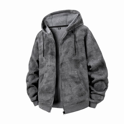 Basic, Versatile Zip-up Casual Hoodieathleisure Hooded Cardigan