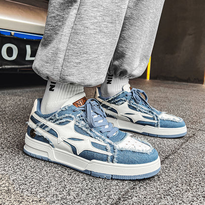 New Men's Casual Fashion Denim Board Shoes Canvas Shoes Student Youth Comfortable Men's Shoes