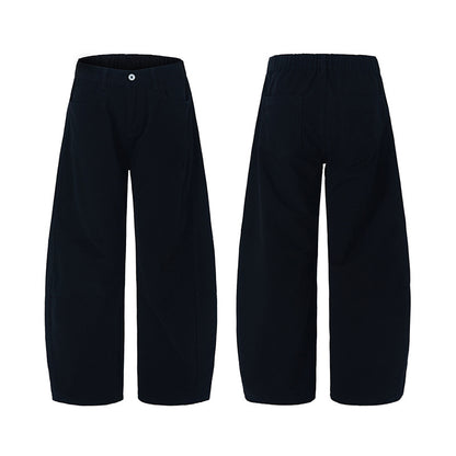 Mens Loose-Fit American-Style Retro Pleated Culottes