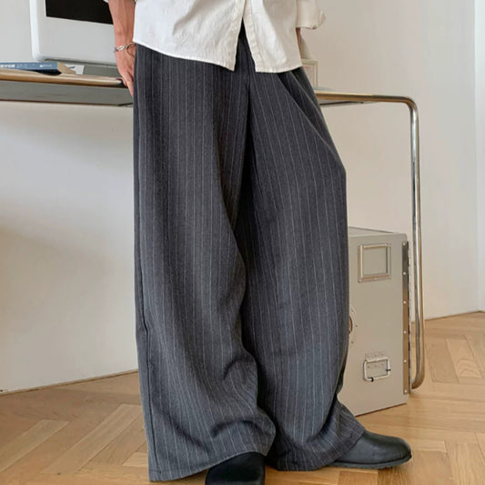 Mens Casual Striped Dress Pants