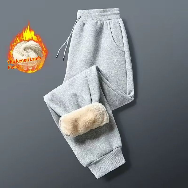 Mens Casual Loose-fitting Padded Jogger Sweatpants