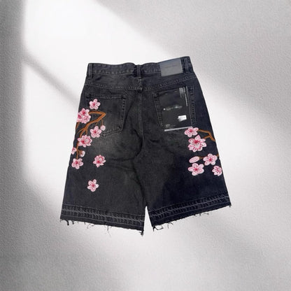 Retro European American Style Anti-old Casual Slim Shorts