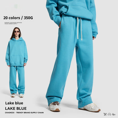 Mens Casual Sporty Solid-color Loose-fitting Sweatpants