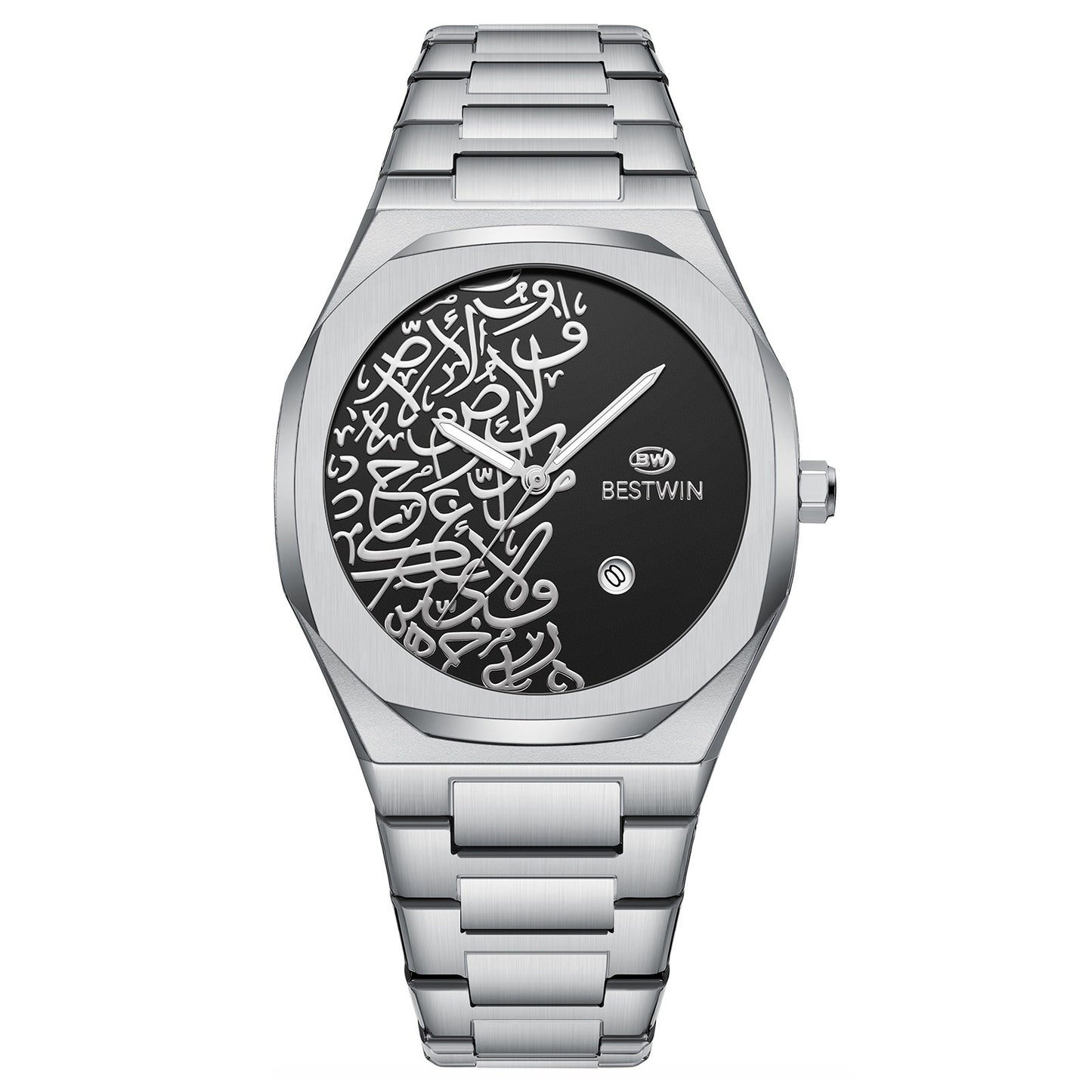Quartz Mens Watch With A Marble Pattern