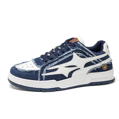 New Men's Casual Fashion Denim Board Shoes Canvas Shoes Student Youth Comfortable Men's Shoes