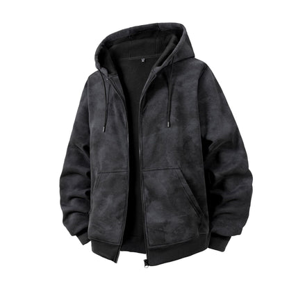 Basic, Versatile Zip-up Casual Hoodieathleisure Hooded Cardigan