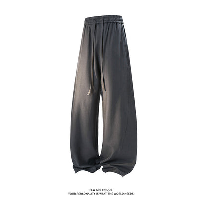Mens Casual Pants Solid-color Straight-leg Loose Sweatpants