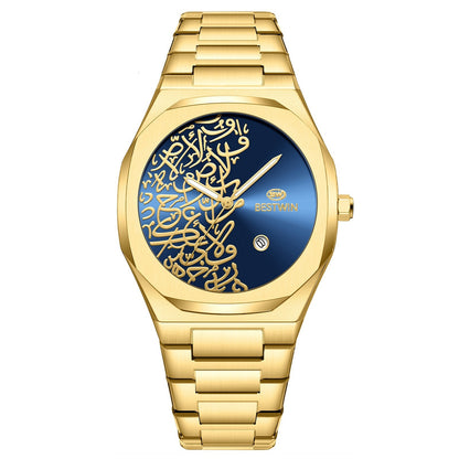 Quartz Mens Watch With A Marble Pattern