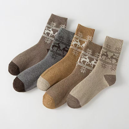 Mens Socks Vintage Ethnic-style Wool Socks For Winter