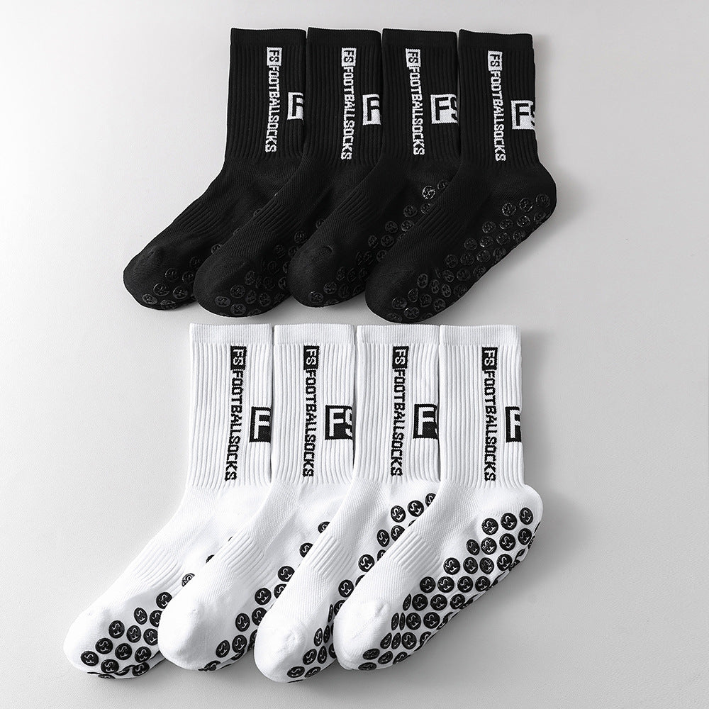Mens Sports Socks With Nylon Dot Adhesive For Anti-slip Grip