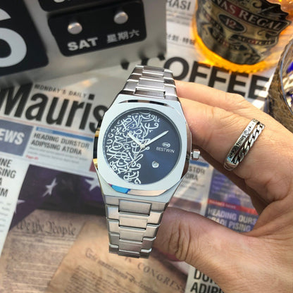 Quartz Mens Watch With A Marble Pattern