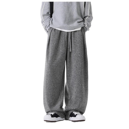 Relaxed Casual Versatile Drawstring Dropcrotch Straightleg Pants