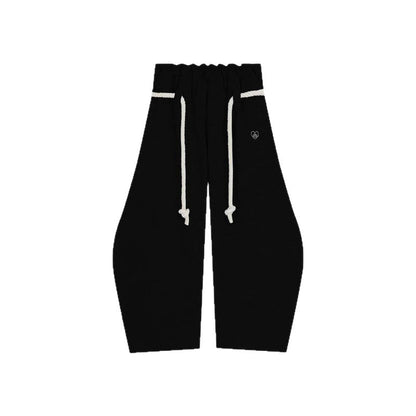 Retro Gray Sweatpants Wide-leg Pants Autumn Loose-fit Casual