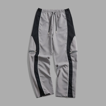 Stylish Casual Pants With A Personalized Patchwork Design And Trendy Zipper Detailing