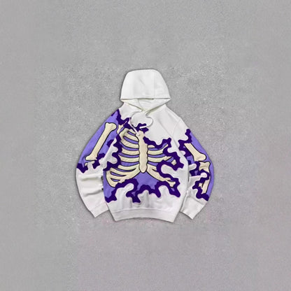 American Retro 3D Digital-Print Trendy Hoodie Sweater