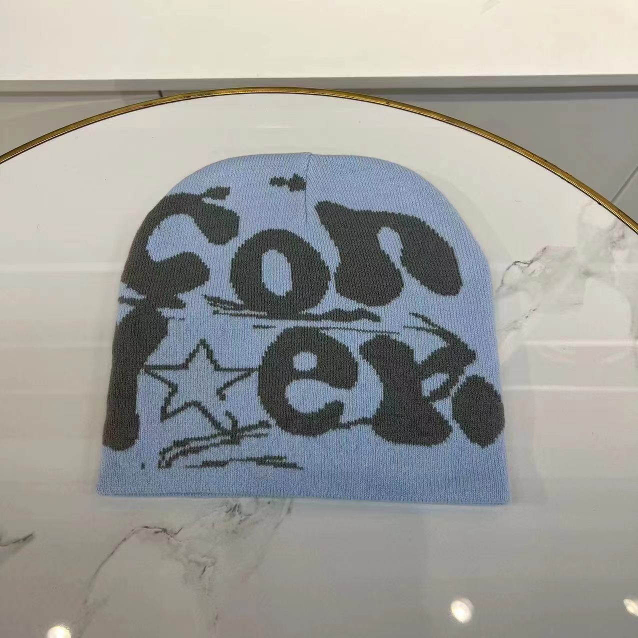 Warm Knitted Hat Fashion Double-sided Jacquard Woolen Cap