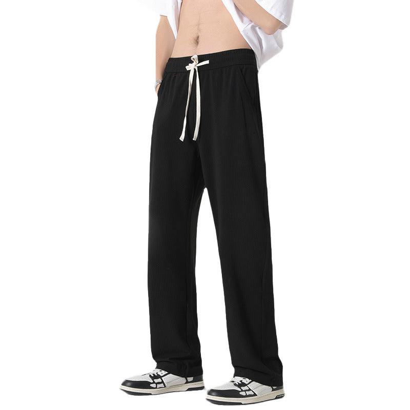 Mens Casual Loose-fitting Cropped Jogger Pants