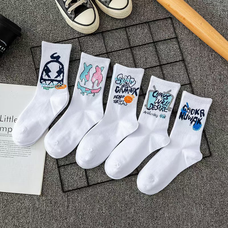 Socks Tube Socks Long Men's Sports White Breathable