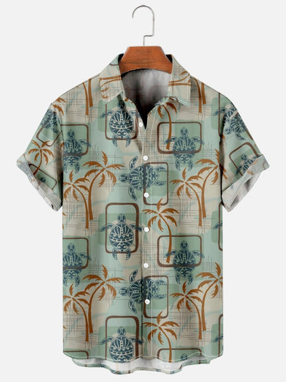 Mens Casual Stylish Lapel Shirt Top