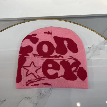 Warm Knitted Hat Fashion Double-sided Jacquard Woolen Cap