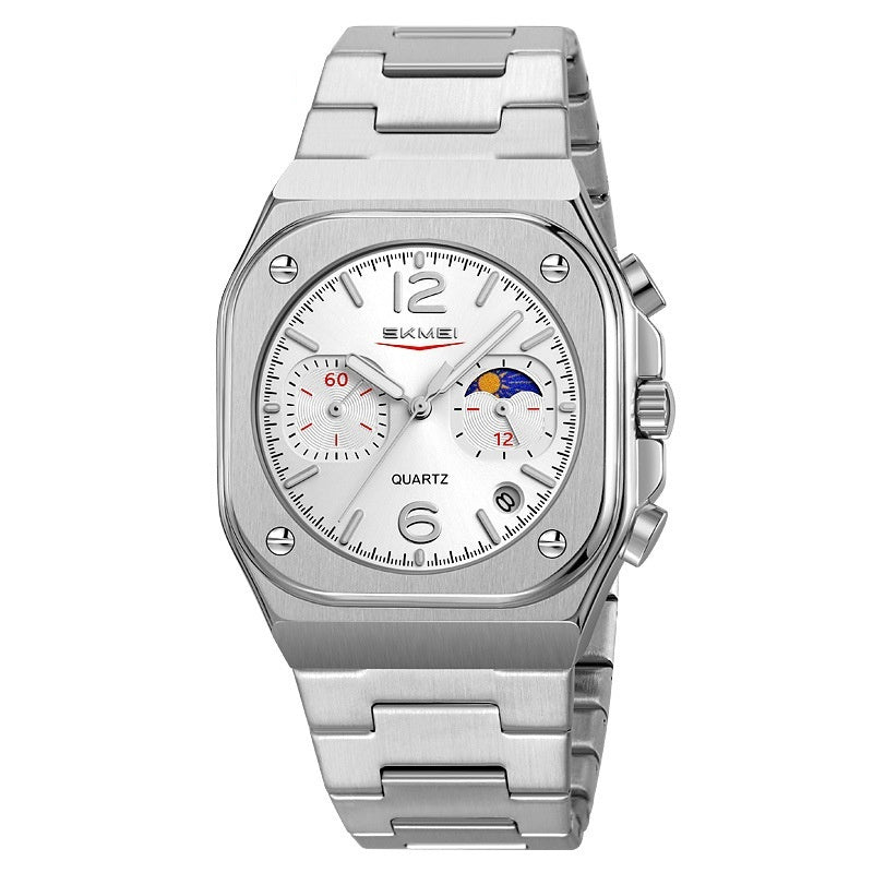 Mens Casual Waterproof Multifunctional Business Quartz Watch