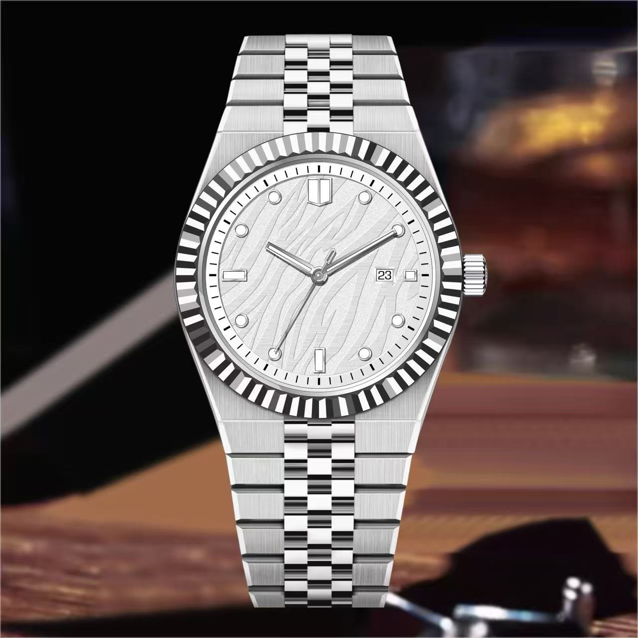 High-End Business Steel-Strap Mens Quartz Watch