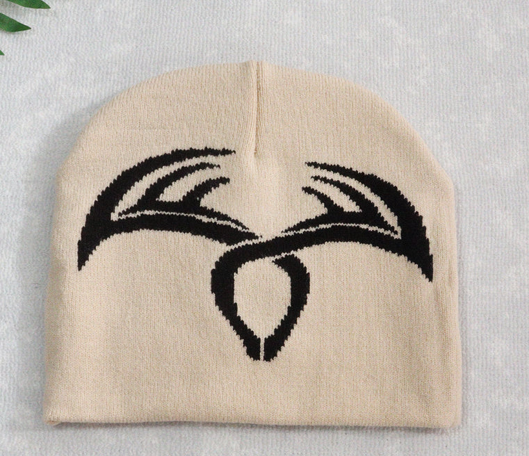 Cross-border Hot Selling New Knitted Hat Antlers Woolen Cap
