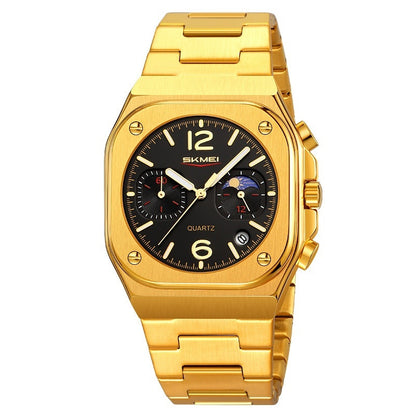 Mens Casual Waterproof Multifunctional Business Quartz Watch