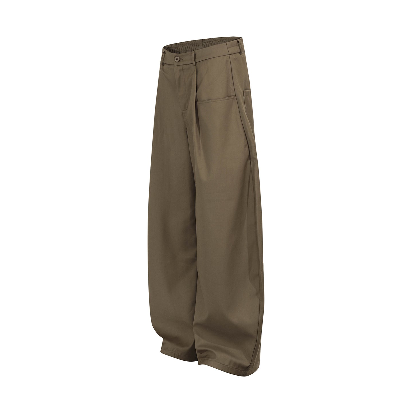 American-style Vintage Unisex Pleated Loose-fit Bootcut Trousers