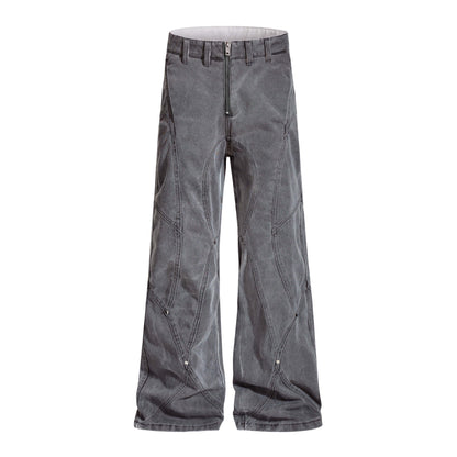 Retro Design-forward Flared Jeans With A Patchwork Look