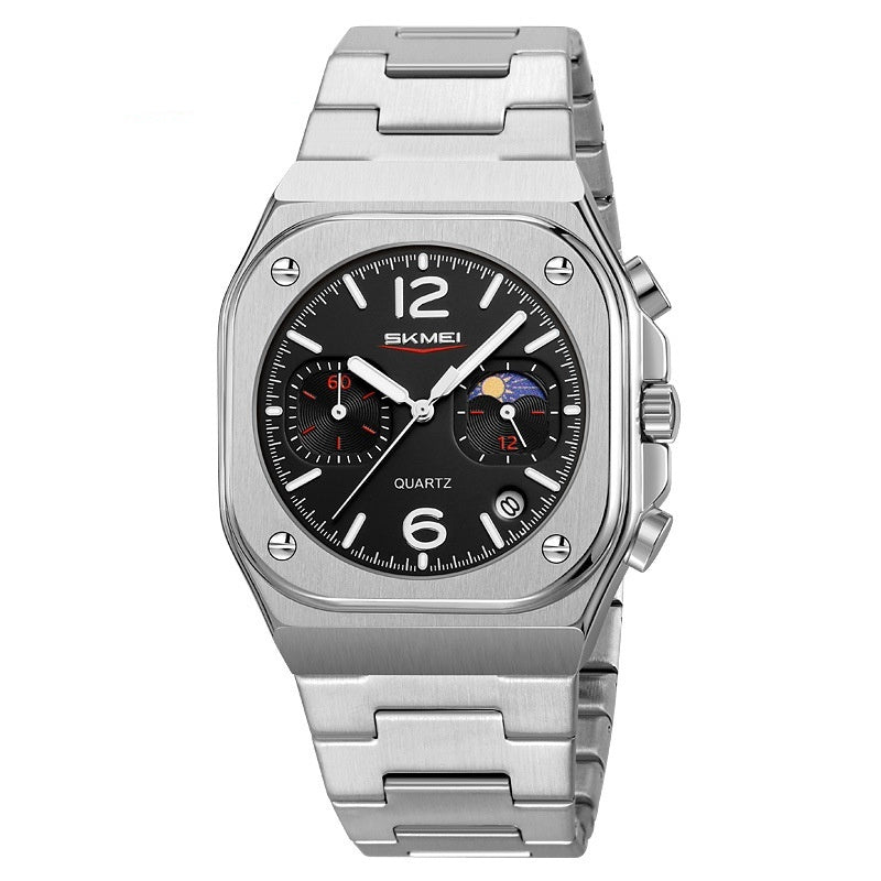 Mens Casual Waterproof Multifunctional Business Quartz Watch