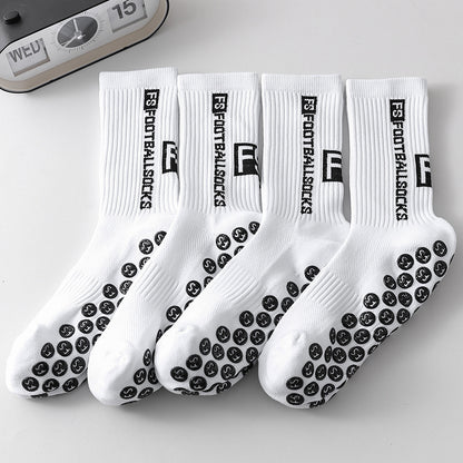 Mens Sports Socks With Nylon Dot Adhesive For Anti-slip Grip