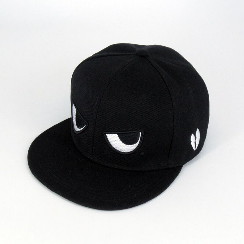Casual Flat-brimmed Cap Black And White Eyes Hip Hop Hat