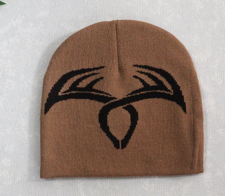 Cross-border Hot Selling New Knitted Hat Antlers Woolen Cap