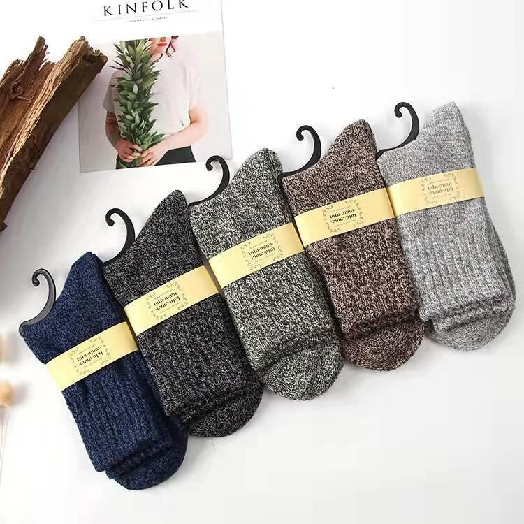 Autumn And Winter Men's Double-thread Rabbit Fur Socks