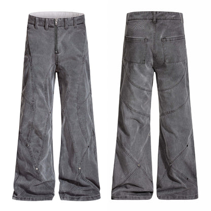 Retro Design-forward Flared Jeans With A Patchwork Look