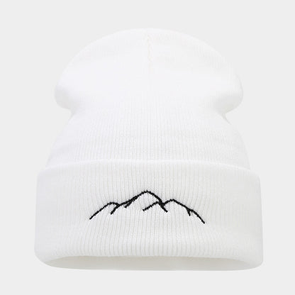 Peak Embroidery Sleeve Cap Trendy Outdoor Fashion Personalized Warm Keeping Beanie Hat