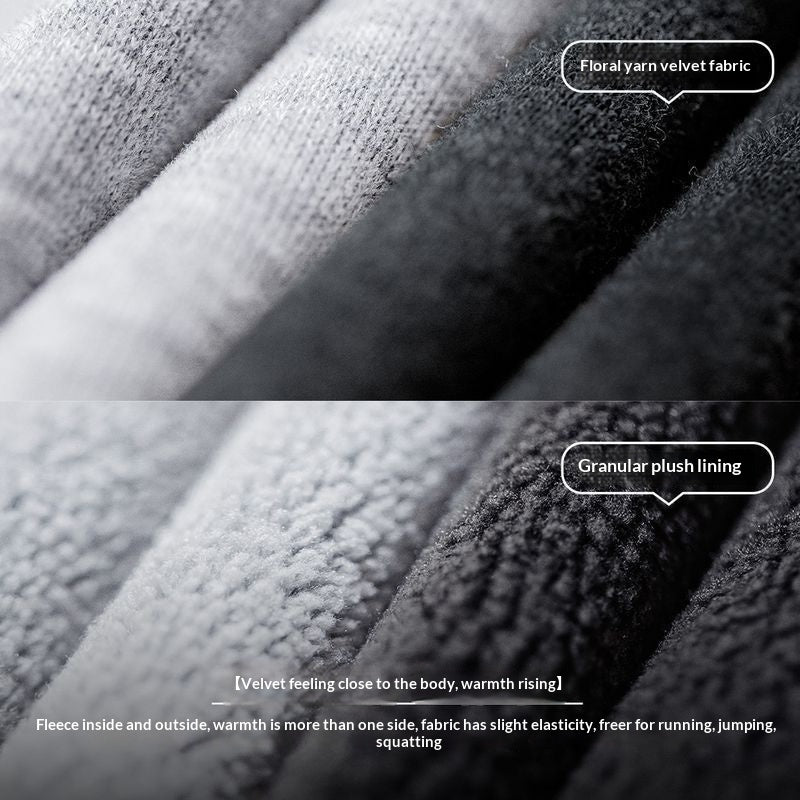New Fallwinter Fleece-lined Workwear Sweatpants For Sporty Casual Wear