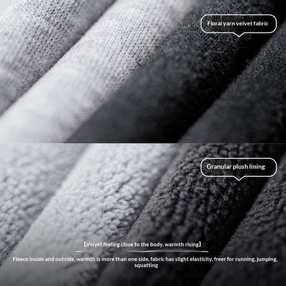New Fallwinter Fleece-lined Workwear Sweatpants For Sporty Casual Wear